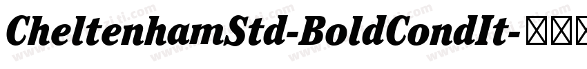 CheltenhamStd-BoldCondIt字体转换