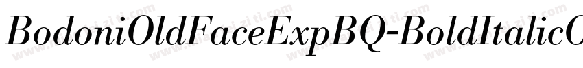 BodoniOldFaceExpBQ-BoldItalicOsF字体转换
