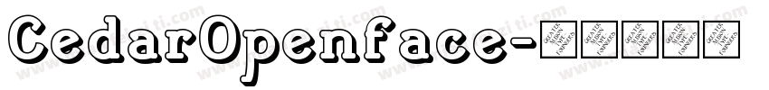 CedarOpenface字体转换