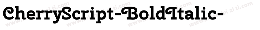 CherryScript-BoldItalic字体转换