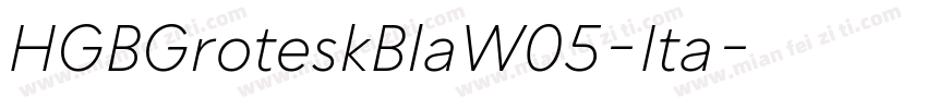 HGBGroteskBlaW05-Ita字体转换