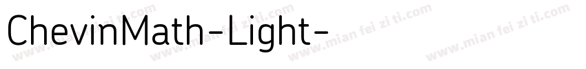 ChevinMath-Light字体转换