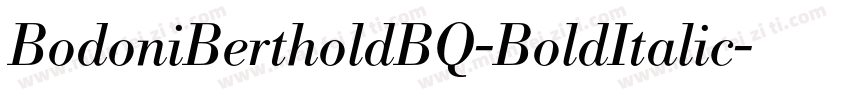 BodoniBertholdBQ-BoldItalic字体转换