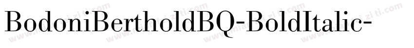 BodoniBertholdBQ-BoldItalic字体转换