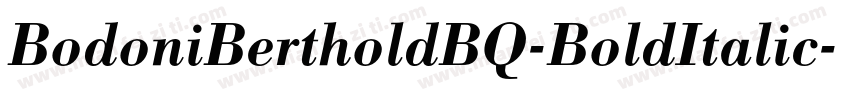 BodoniBertholdBQ-BoldItalic字体转换