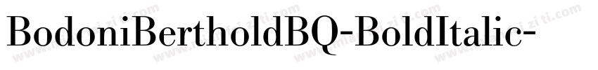 BodoniBertholdBQ-BoldItalic字体转换