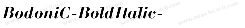BodoniC-BoldItalic字体转换