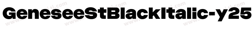 GeneseeStBlackItalic-y253字体转换