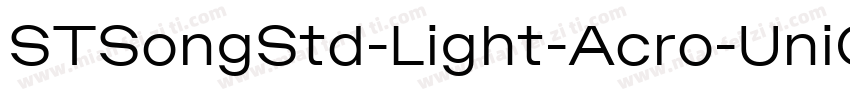 STSongStd-Light-Acro-UniGB-字体转换