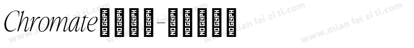 Chromate英文字体字体转换