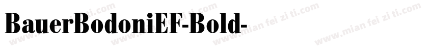 BauerBodoniEF-Bold字体转换