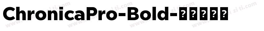 ChronicaPro-Bold字体转换