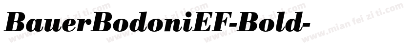 BauerBodoniEF-Bold字体转换