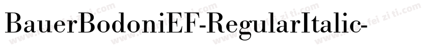 BauerBodoniEF-RegularItalic字体转换
