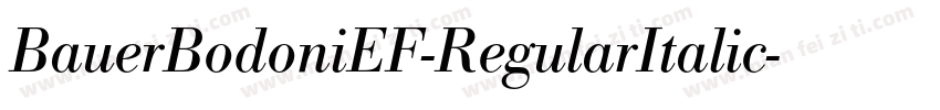 BauerBodoniEF-RegularItalic字体转换