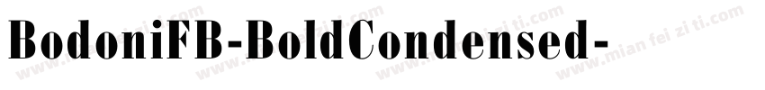 BodoniFB-BoldCondensed字体转换