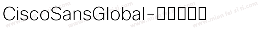 CiscoSansGlobal字体转换