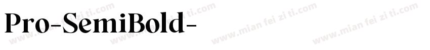 Pro-SemiBold字体转换