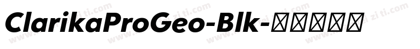 ClarikaProGeo-Blk字体转换