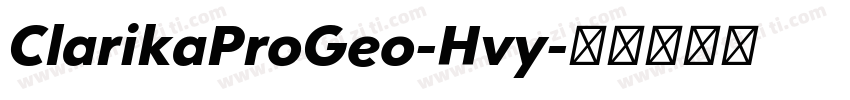 ClarikaProGeo-Hvy字体转换