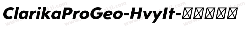ClarikaProGeo-HvyIt字体转换