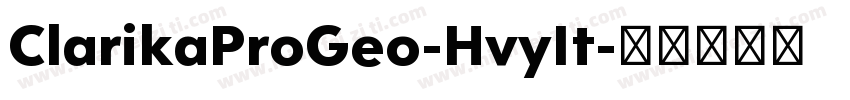 ClarikaProGeo-HvyIt字体转换