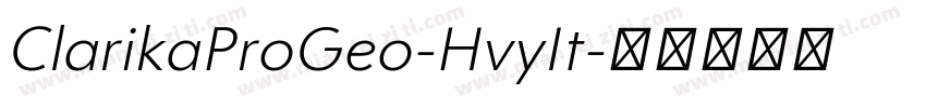 ClarikaProGeo-HvyIt字体转换