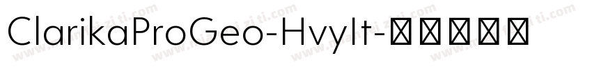 ClarikaProGeo-HvyIt字体转换
