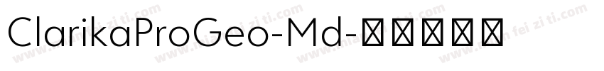 ClarikaProGeo-Md字体转换