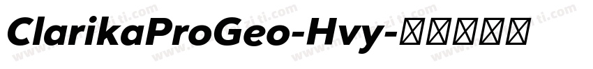 ClarikaProGeo-Hvy字体转换