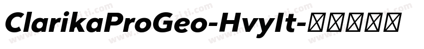 ClarikaProGeo-HvyIt字体转换