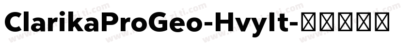 ClarikaProGeo-HvyIt字体转换