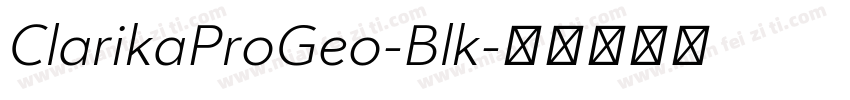 ClarikaProGeo-Blk字体转换