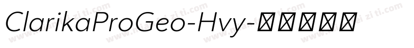 ClarikaProGeo-Hvy字体转换