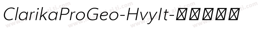 ClarikaProGeo-HvyIt字体转换