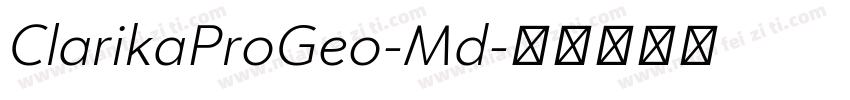 ClarikaProGeo-Md字体转换