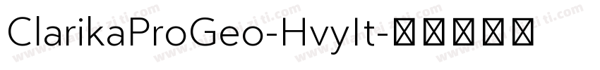 ClarikaProGeo-HvyIt字体转换