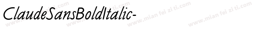 ClaudeSansBoldItalic字体转换