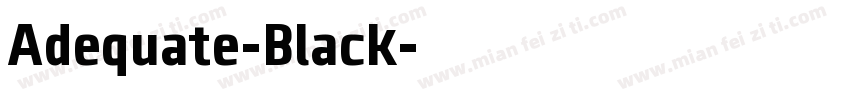 Adequate-Black字体转换