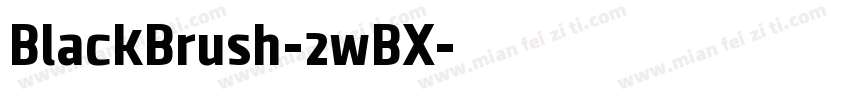 BlackBrush-2wBX字体转换