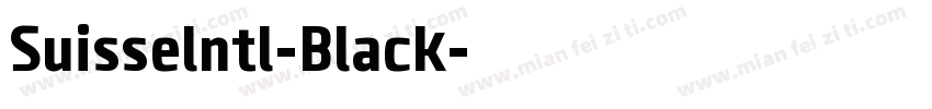 Suisselntl-Black字体转换