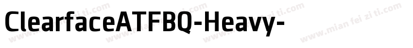 ClearfaceATFBQ-Heavy字体转换