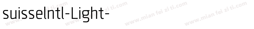 suisselntl-Light字体转换
