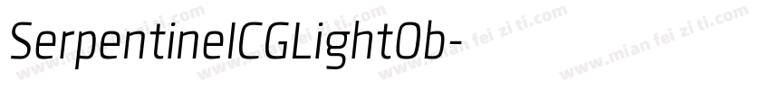 SerpentineICGLightOb字体转换