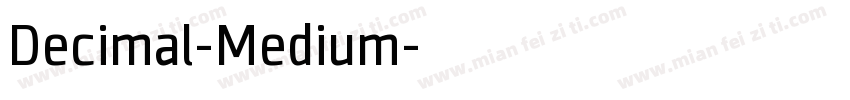 Decimal-Medium字体转换