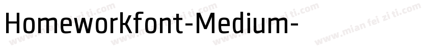 Homeworkfont-Medium字体转换