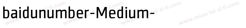 baidunumber-Medium字体转换