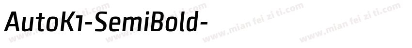 AutoK1-SemiBold字体转换