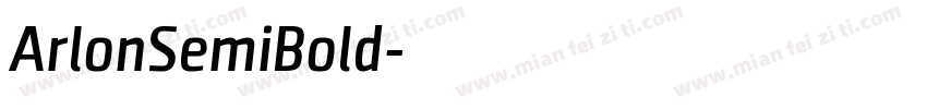 ArlonSemiBold字体转换