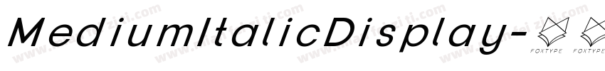 MediumItalicDisplay字体转换